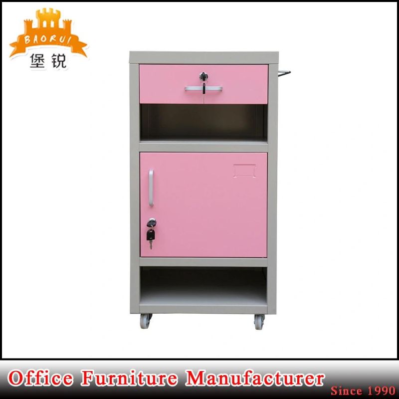 Factory Price Steel Mobile Kd Metal Clinical Medical Bedside Cabinet