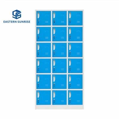 Supermarket/School/Gym/Cinema Use 18 Doors Steel Cabinet