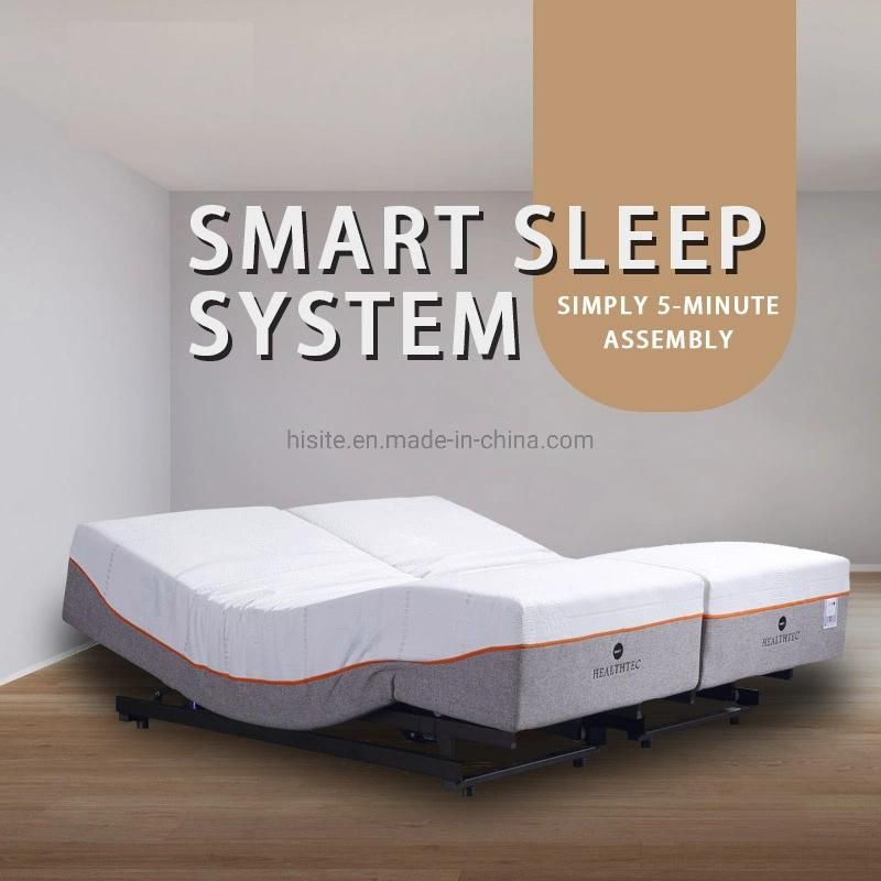 Wholesale LED Zero Gravity Vibrating Electric Adjustable Bed+Mattress