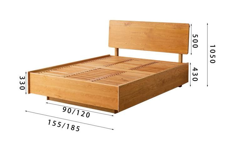 Cherry Wood Suspended Bed Black Walnut White Oak Hard Maple Storage Bed 0011