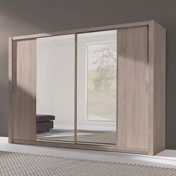 Modern Bedroom Sliding Door Wardrobe with Mirror