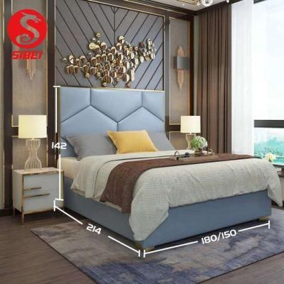 Leather Modern Bedroom Furniture Storage Luxury Bed Sets King Size Furniture Multifunction Bed Wooden Bedroom Equipment Soft Bed