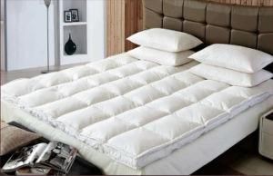 Thick Hypoallergenic White Goose Down Feather Alternative Bed Mattress Topper