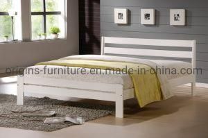 Double Bed Wooden Frame White Color