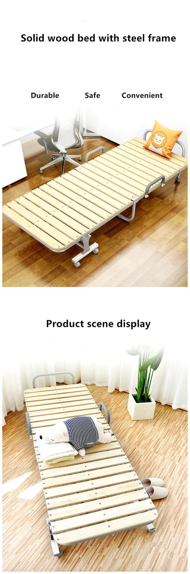 Domestic Adult Furniture Wooden Metal Bed 0212-2