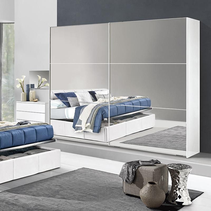 Full Mirrored Bedroom Furniture Sliding Wardrobe