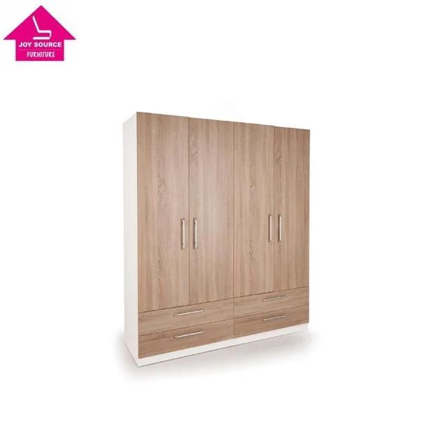 4 Door Wardrobe Closet Modern Wooden Furniture Wardrobe