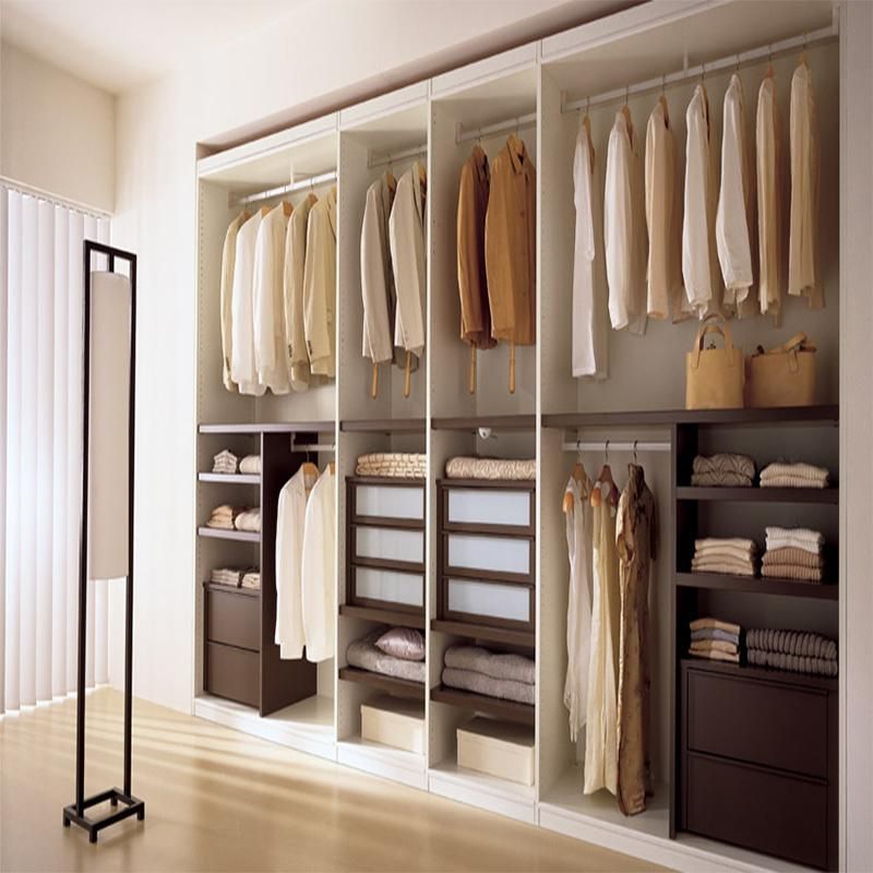 Modern Style Luxury Solid Wood Walk in Wardrobe