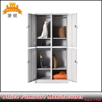Jas-027 Metal Furniture 4 Tiers School Gym Locker 4 Doors Storage Clothing Steel Locker