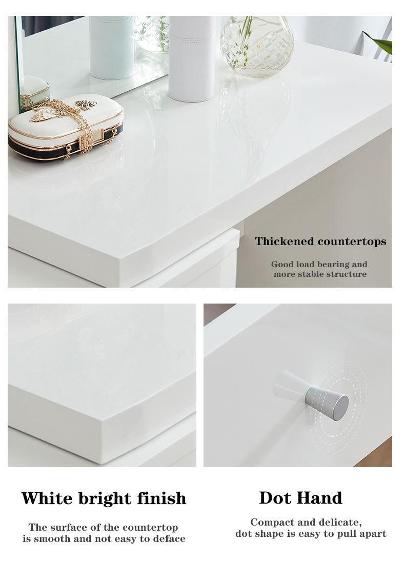 Fashion Dressing Table Small Apartment Bedroom Mini Multi-Function Storage Makeup Table Study Table