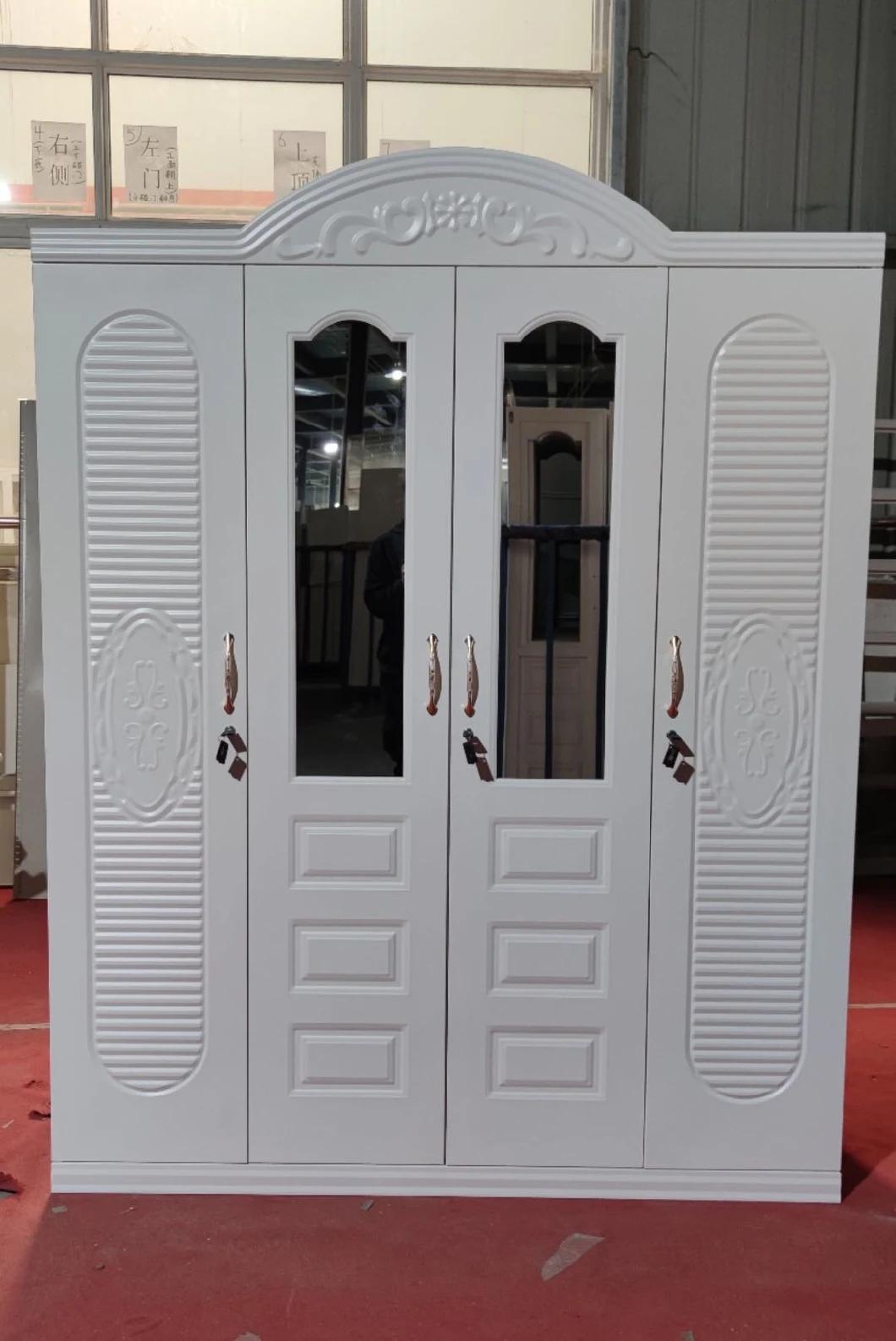 Modern Furniture 4 Door Steel Wardrobe for Bedroom