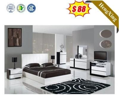 Bedroom Furniture Luxury White High Gloss Bedroom Sets with Super King Size Bed