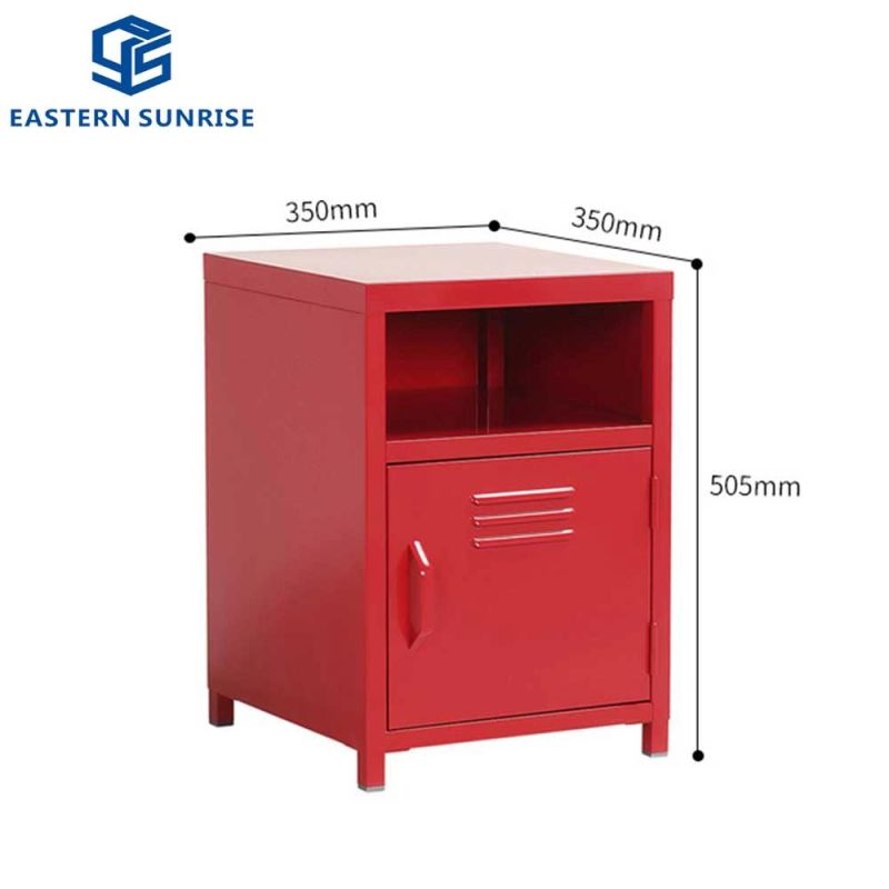 High Quality Bedroom Furniture Metal Steel Bedside Cabinet