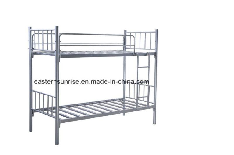 Sliver Gery Blue Color Powder Coated Metal Bunk Bed
