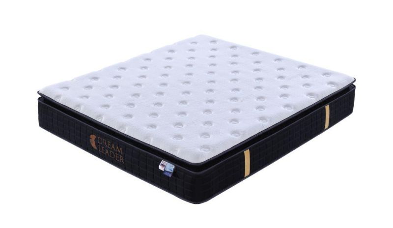 Gel Memory Foam Pillow Top Compress and Roll in Carton Box Spring Bed Mattress
