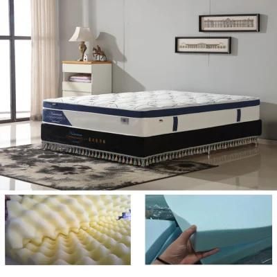 Medium Firm Spring Bed Mattress Euro Top Pocket Spring Mattress Roll in a Box