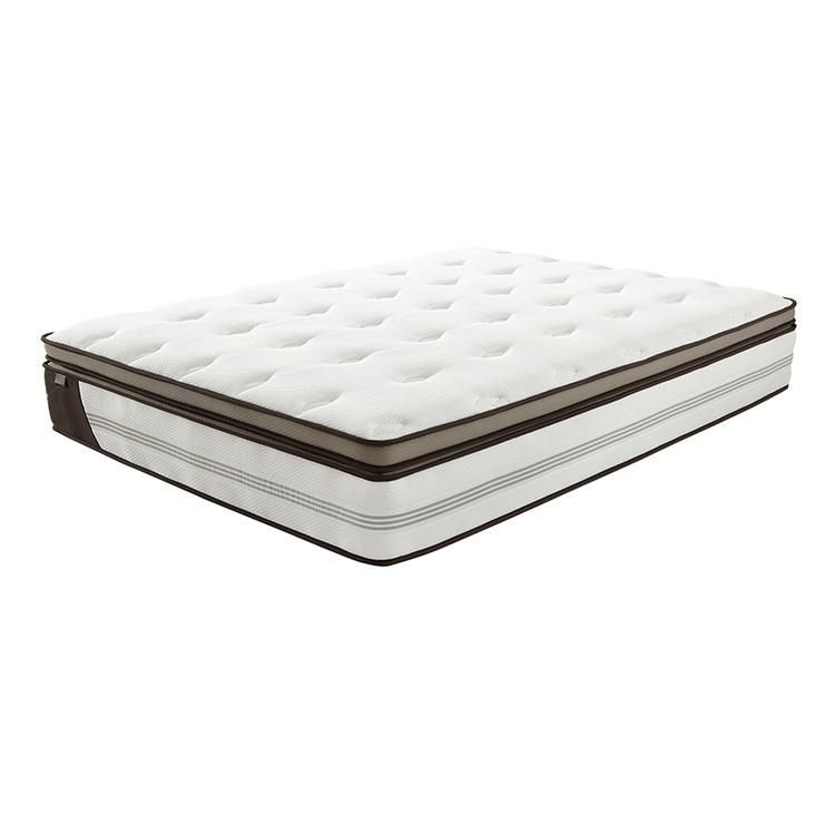 Pillow Top Design 5 Zones Pocket Spring with Latex and Foam Encasment Mattress