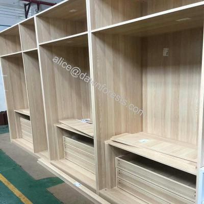 Complex Wooden Wardrobe with Chest for Living Room