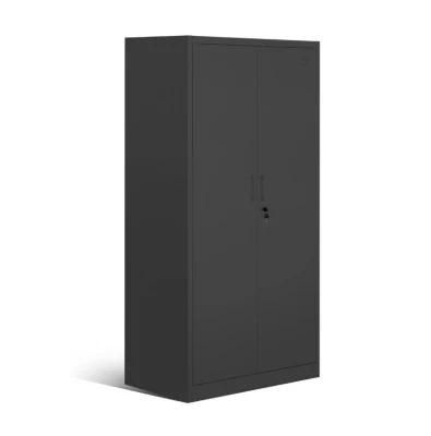 Black Metal Wardrobe Design Steel Almirah Clothes Storage Cabinet Furniture