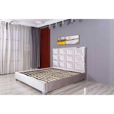 Huayang Luxury Upholstered Leather Bed Hotel Bedroom Sets Queen King Size Bed Room Furniture Modern Home Wood Frame Bed King Bed
