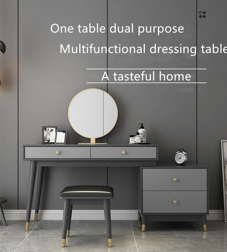 Latest Style Mixed Color Creative Design Bedroom Living Room Furniture Wooden Computer Dressing Tables with Drawers Cabinet