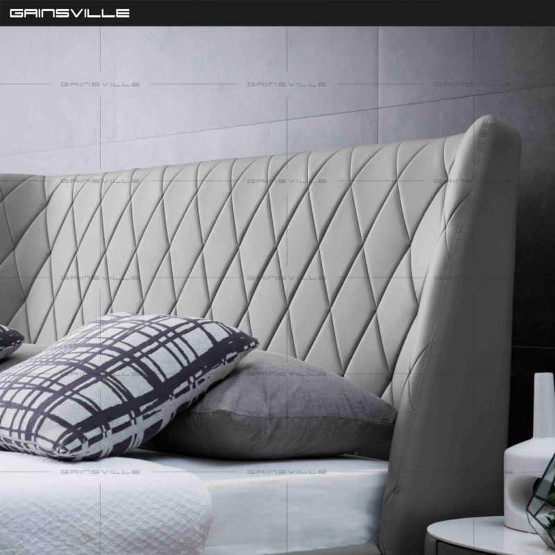 Modern Bedroom Furniture Leather Bedroom Upholstery Bed in New Design