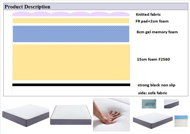 Twin//King/Queen Size Mattress with Gel Memory Foam