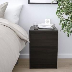 Modern Nightstand Bedside Night Table with 2 Drawers