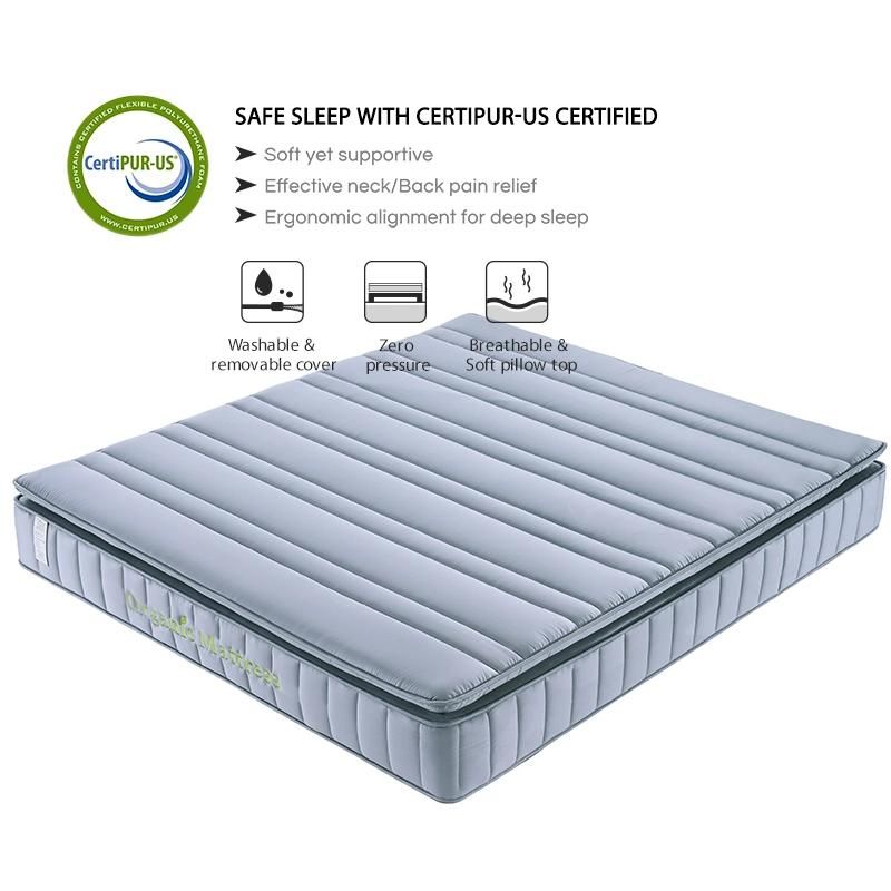 Full Size Luxury Natural Latex Memory Foam High Quality Latex Compressed Spring Mattress in a Box
