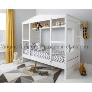 Solid Pine Wood Kids Bed Frame Decorative Tree House Design Baby Toddler Children Girls Boys Bedroom Beds