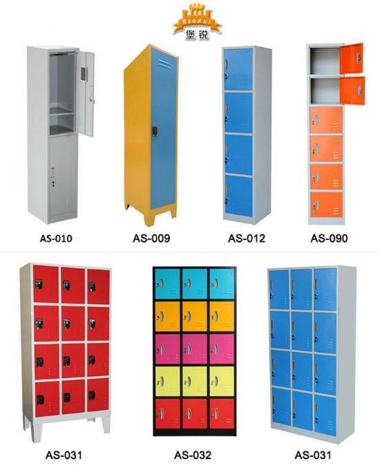 Colorful New Design Steel 15 Door Compartment Metal School Locker