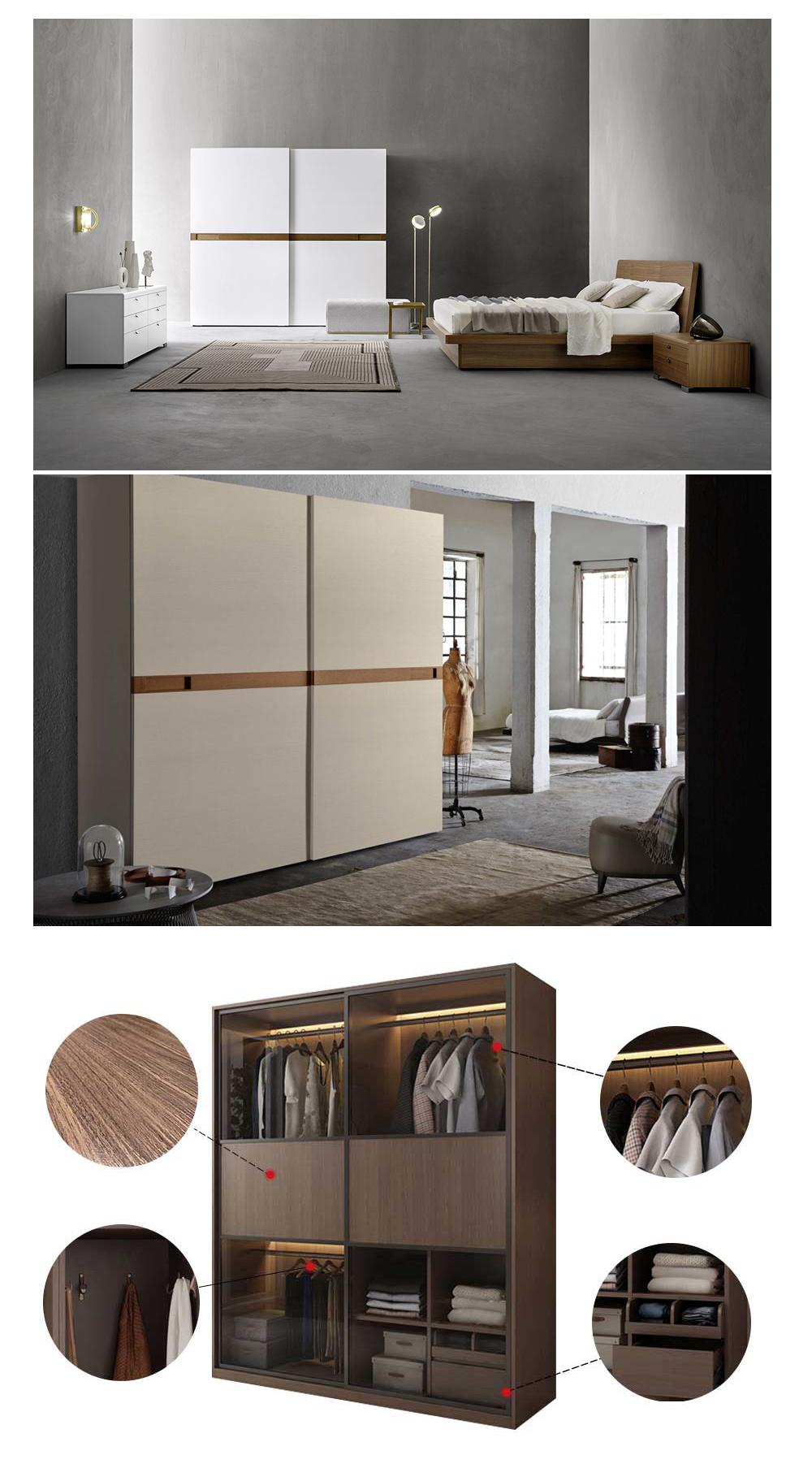 Modular Modern Luxury Bedroom Furniture Open Walk in Closet Wardrobe Set Design