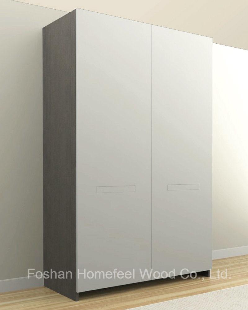 UV High Gloss 2 Doors Flush Sliding Door Wardrobe (HF-FS01)
