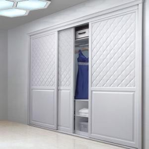 Oppein Modern Matte White PVC Sliding Bedroom Furniture Set (YG11429)