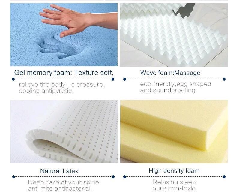 Best Seller Portable Box Package 10inch Visco Gel Memory Foam Mattress Roll in Color Box