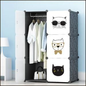 Living Room DIY Plastic Foldable Portable Closet Wardrobe