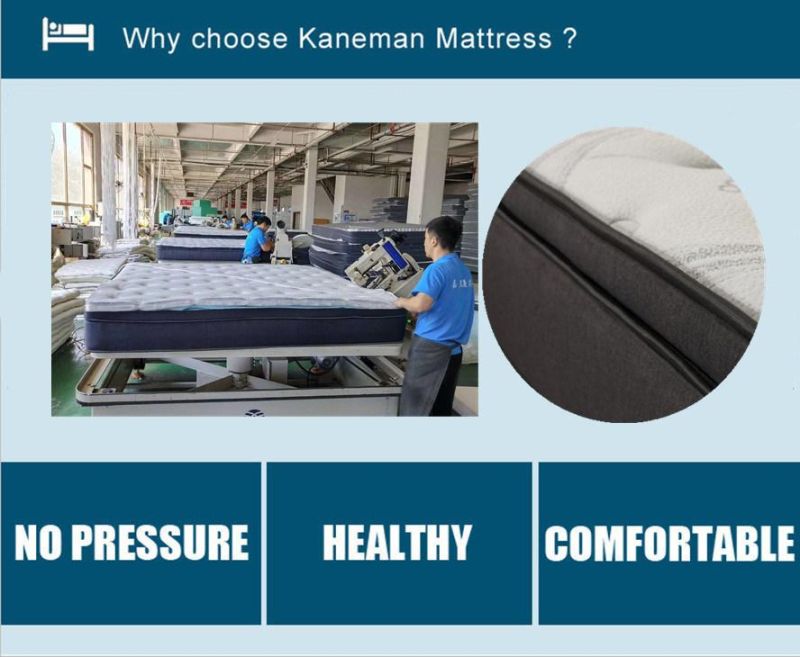 Foam Encased Pocket Spring Mattress Luxury Hotel Mattress Compressed in Pallet