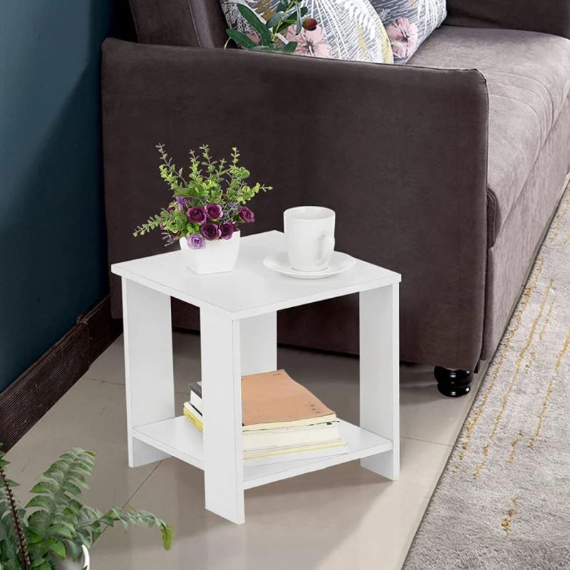 Modern White Bedside Table Nightstand for Living Room Bedroom