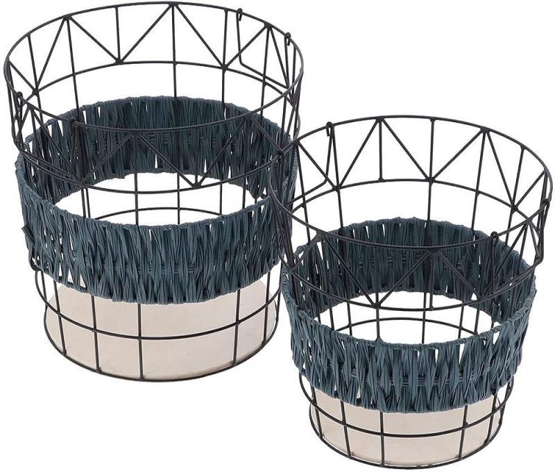 Modern Bedroom Simple Furniture Round Storage Basket for Dirty Clothes