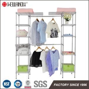 14&quot; Deep Heavy Duty Steel Wire Expandable Closet Organizer Bedroom Space Saving Garment Rack