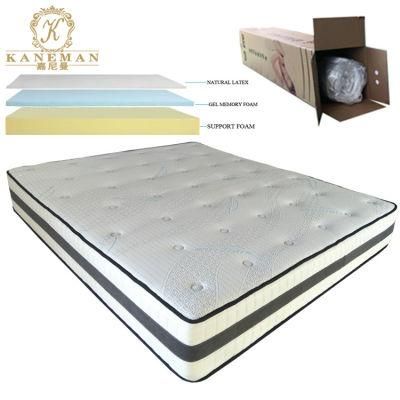 Cheap Price Queen Size 12 Inch 30cm Compressed Comfort Latex Cool Gel Memory Foam Mattress in a Box