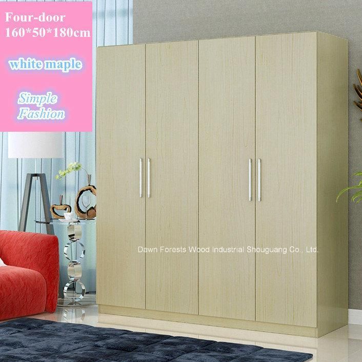 Light Walnut/Black Walnut/ Royal Walnut/Zebra Wood Color Melamine Particle Board Wardrobe