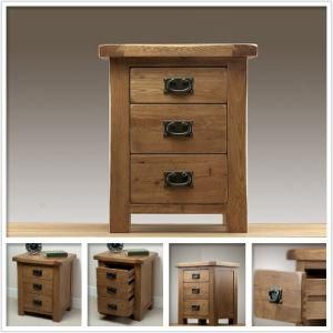 Rustic Solid Oak Nightstand, Wooden Bedroom Set Furniture