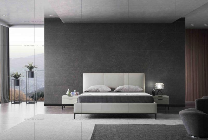 New Design Italy Modern Double Customized Home Leather Bed Bedroom Furniture