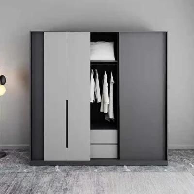 Modern Wood Bedroom Laminated Sliding Door Wardrobe