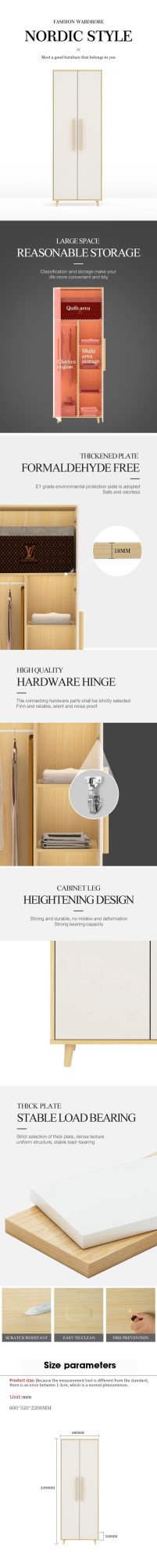 Luxury Modern Minimalist Bedroom Furniture Glass Door Cabinet Wardrobe