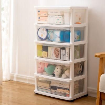 34t45 Bedroom Plastic Storage Drawer Cabinet Kids Storage Cabinet Toy Storage Baby Clothes Cabinet for Home