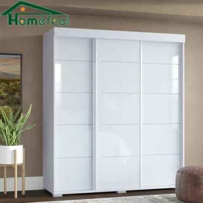 Modern High-Gloss Finish Sliding Door Wardrobe Design Factory Price Wholesale