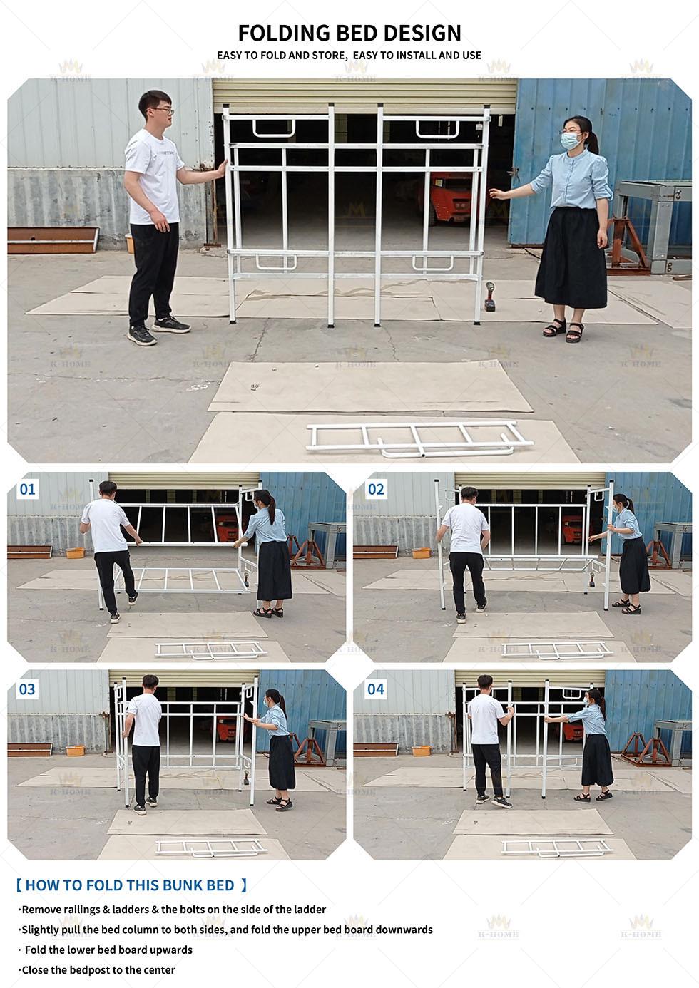 Wholesale Strong Bedroom Furniture Steel Frame Bunk Children Beds