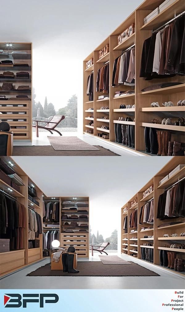 Modern Home Furniture Melamine Bedroom Wardrobe Customized Closet
